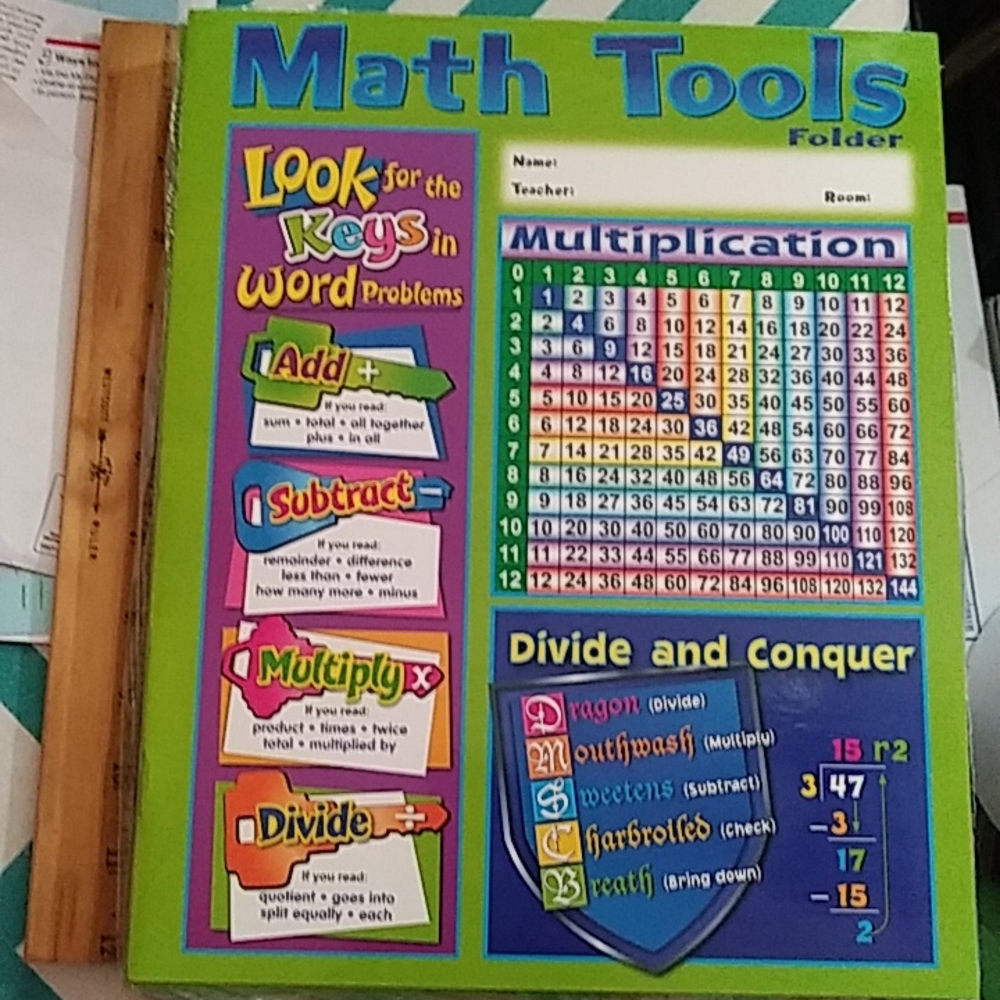NWT Math Reference Four-Pocket Folder